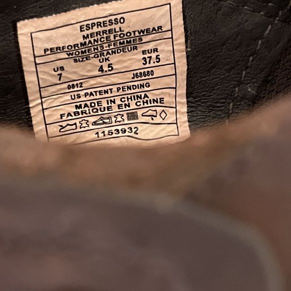 Merrell Luxe Espresso Clogs Heels Size 7 Brown Leather Western Mules J68680 - Picture 12 of 12